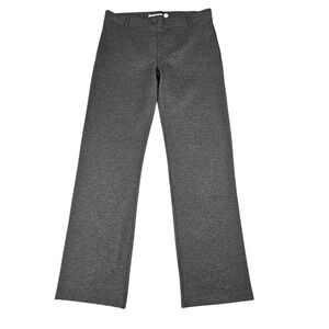 Betabrand PETITE Sz L Straight Leg Dress Pant Yoga Pant DPYP Ponte Knit Charcoal